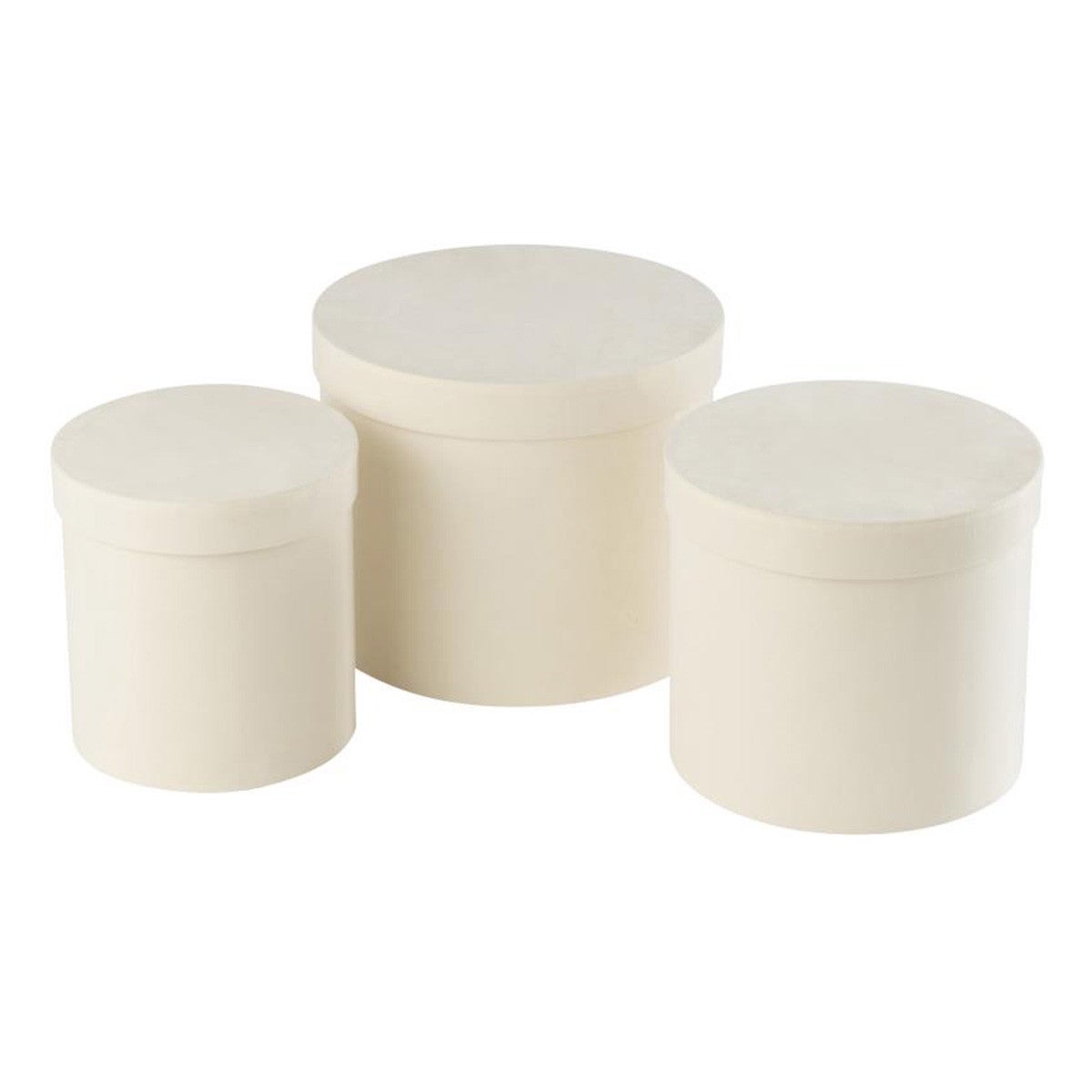 Lot de 3 Boîtes de Rangement Rondes 