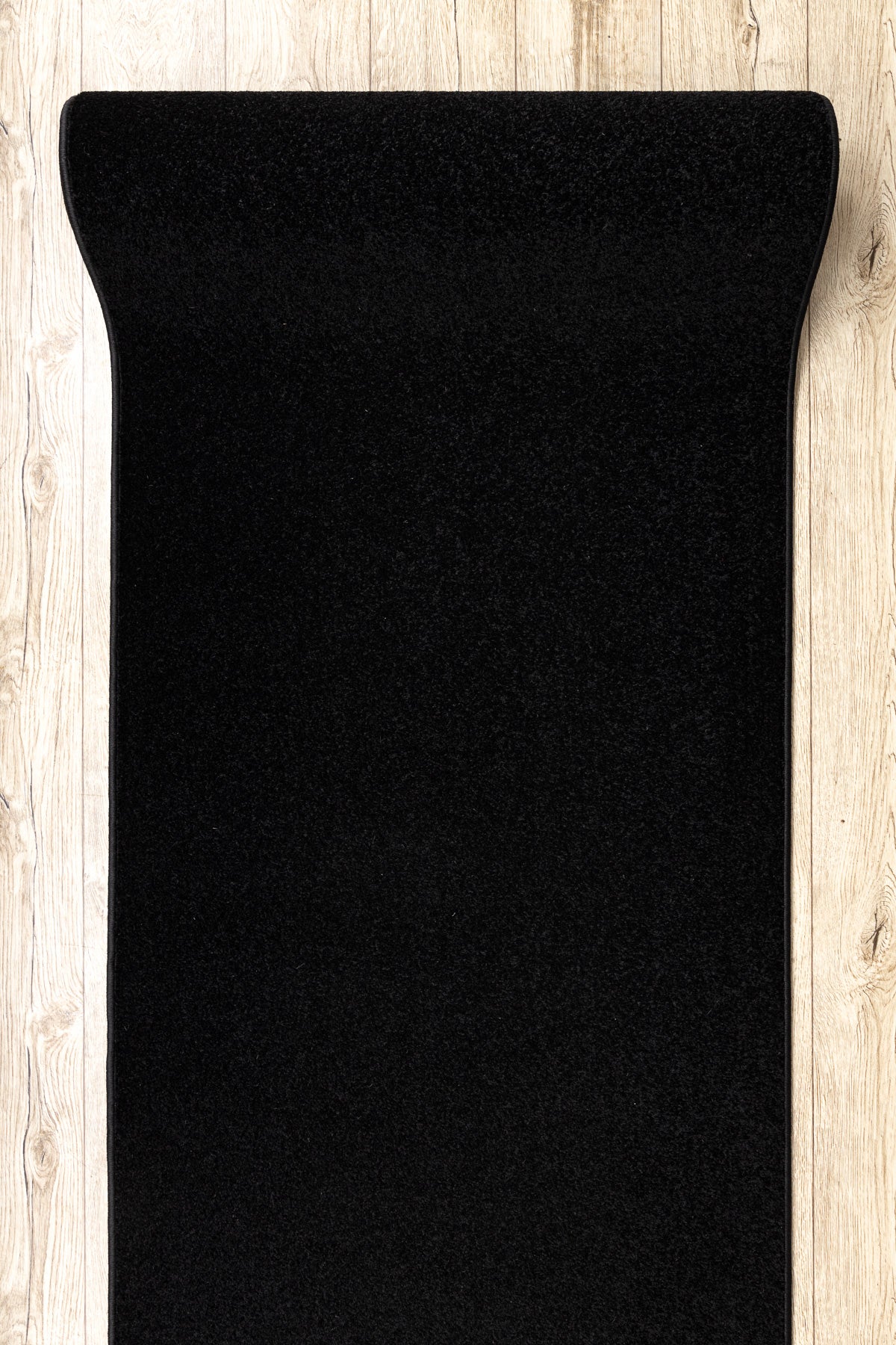 Jednolity chodnik KARMEL Gładki, jednokolorowy czarny 160 cm 160x490 cm - 5