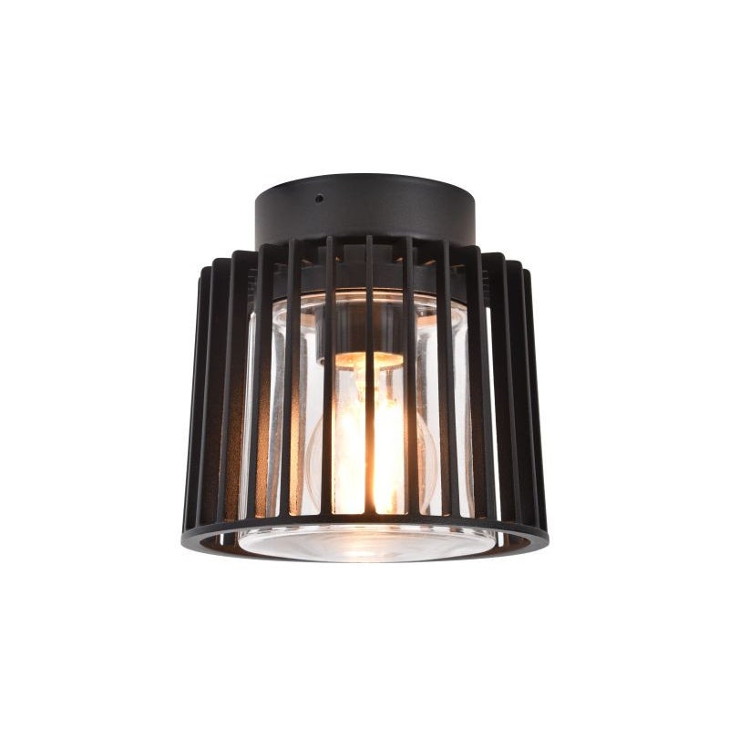 Lampa sufitowa zewnętrzna Shyne czarna 1xE27x25W wym: 16,1 x 16,1 x 16,1 cm aluminium Lutec