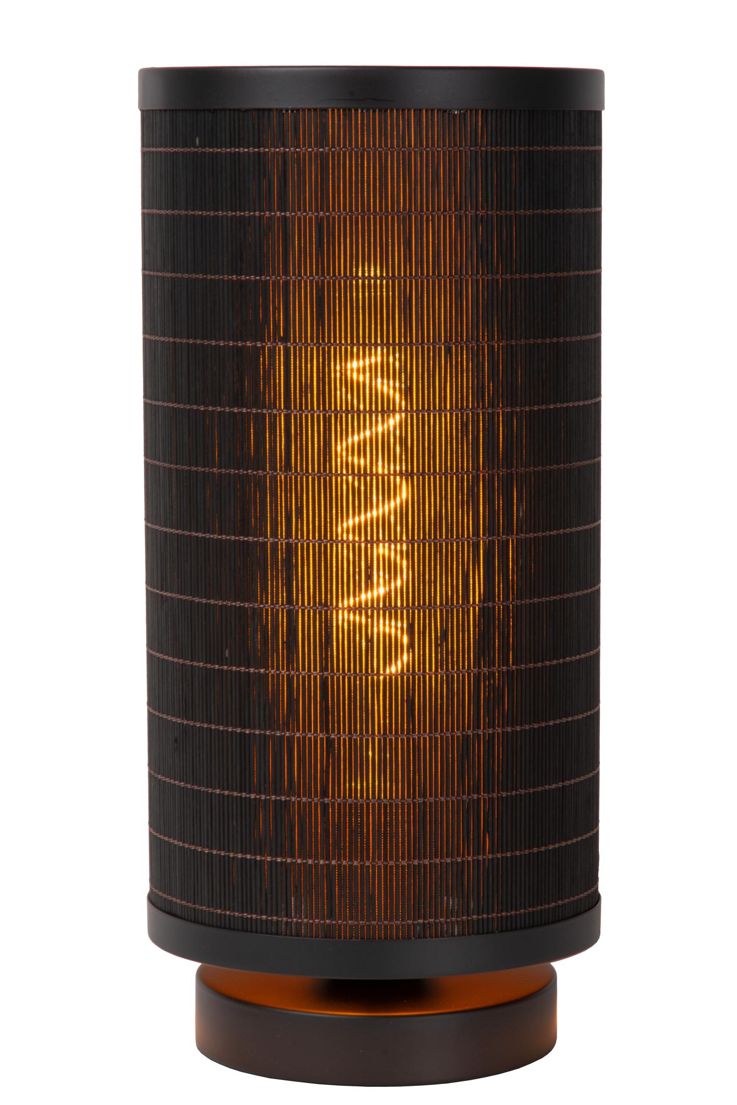 Lampa stołowa z abażurem Tagalog czarna 1xE27x40W Lucide