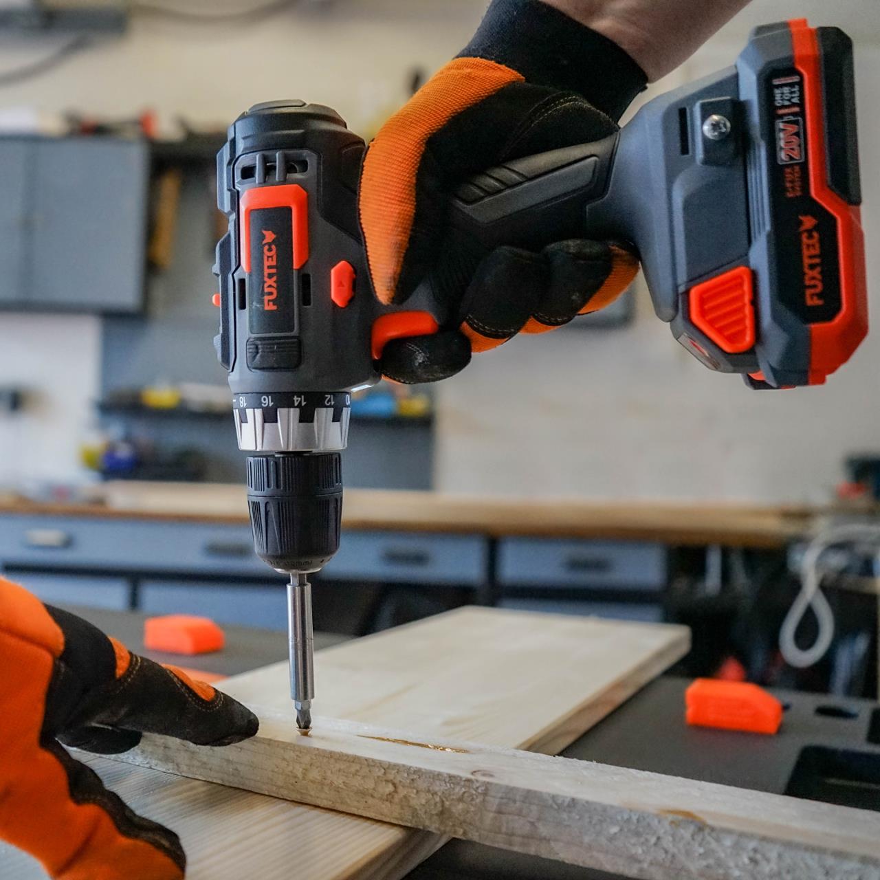 Taladro atornillador a batería 20V FX-E1BS20 FUXTEC- set con 2x baterías 2ah y 1 cargador- +valet - 3