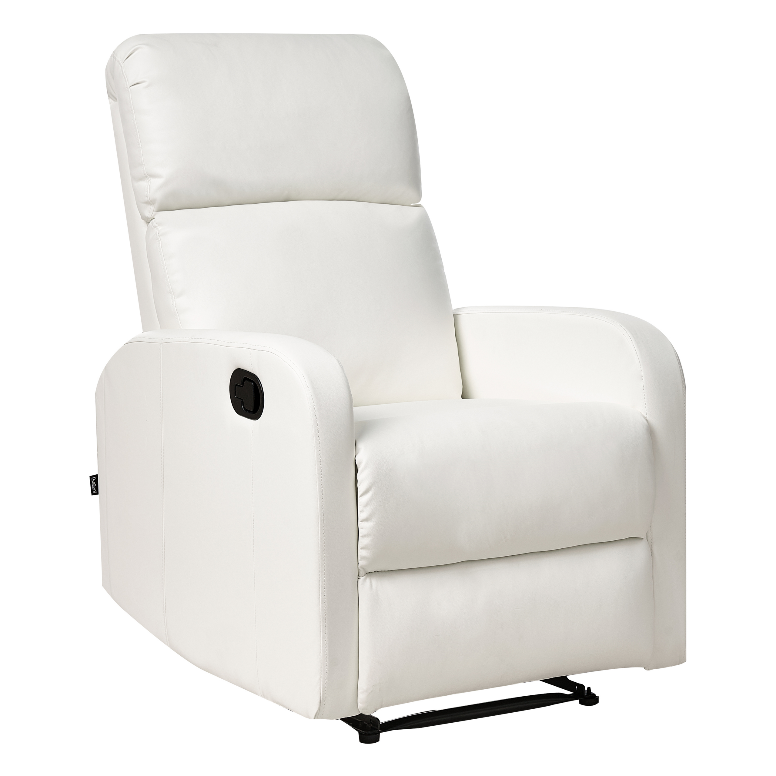Poltrona Chaise Longue Chesterfield In Similpelle Bianco Panna – Struttura In Legno Massello