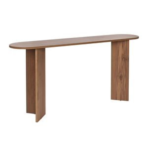 HOOBRO Consolle Ingresso, 75 cm Tavolo Consolle Stretto, Piccolo Tavolo per Decorazioni, Tavolino da Divano, Corridoio, Soggiorno, Assemblaggio Semplice, Bianco e Noce EWH75XG01