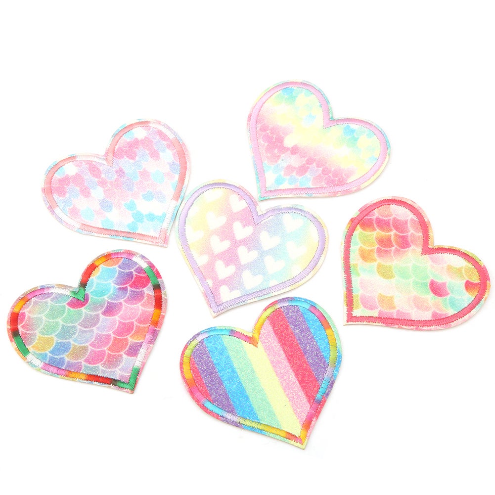 Toppe Ricamo Cuori Rossi 5 Toppe Ricamo Cuore Rosso - Da Applicare - Foto 5