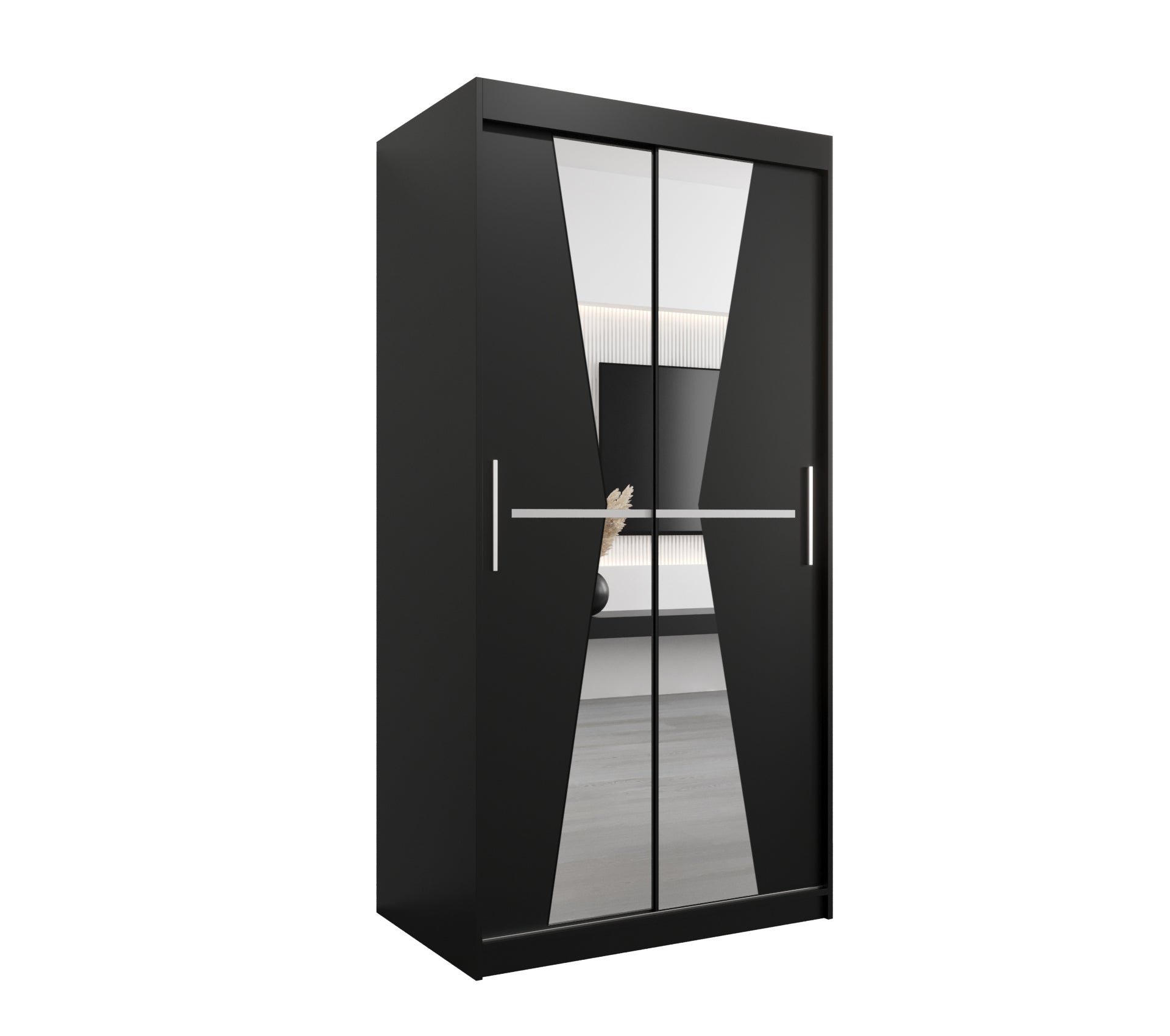 Szafa przesuwna garderoba MAROKO 100 x 62 x 200 cm Czarny - Abiks Meble