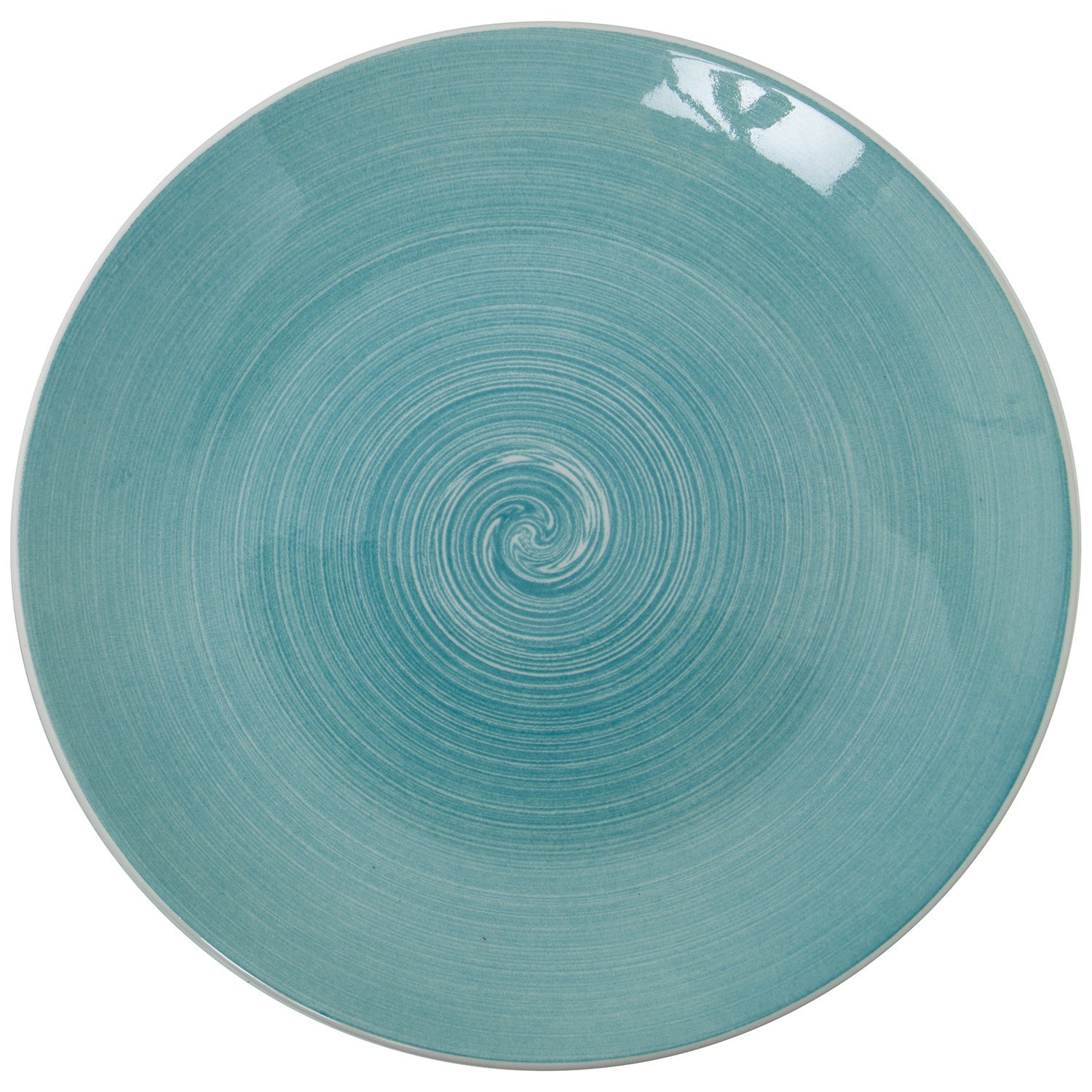 VAJILLA 18 PZS PORCELANA AZUL HOJAS- Envio gratuito en Península - 4