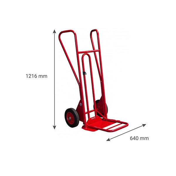 Diable bavette pliante et fixe 250kg - Roues pneumatiques - 810212021 - 2