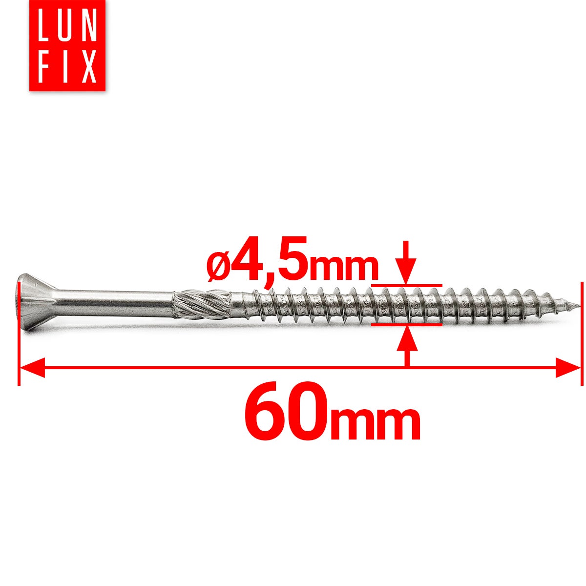 Wkręty tarasowe nierdzewne 4,5x60mm 200szt. - 2