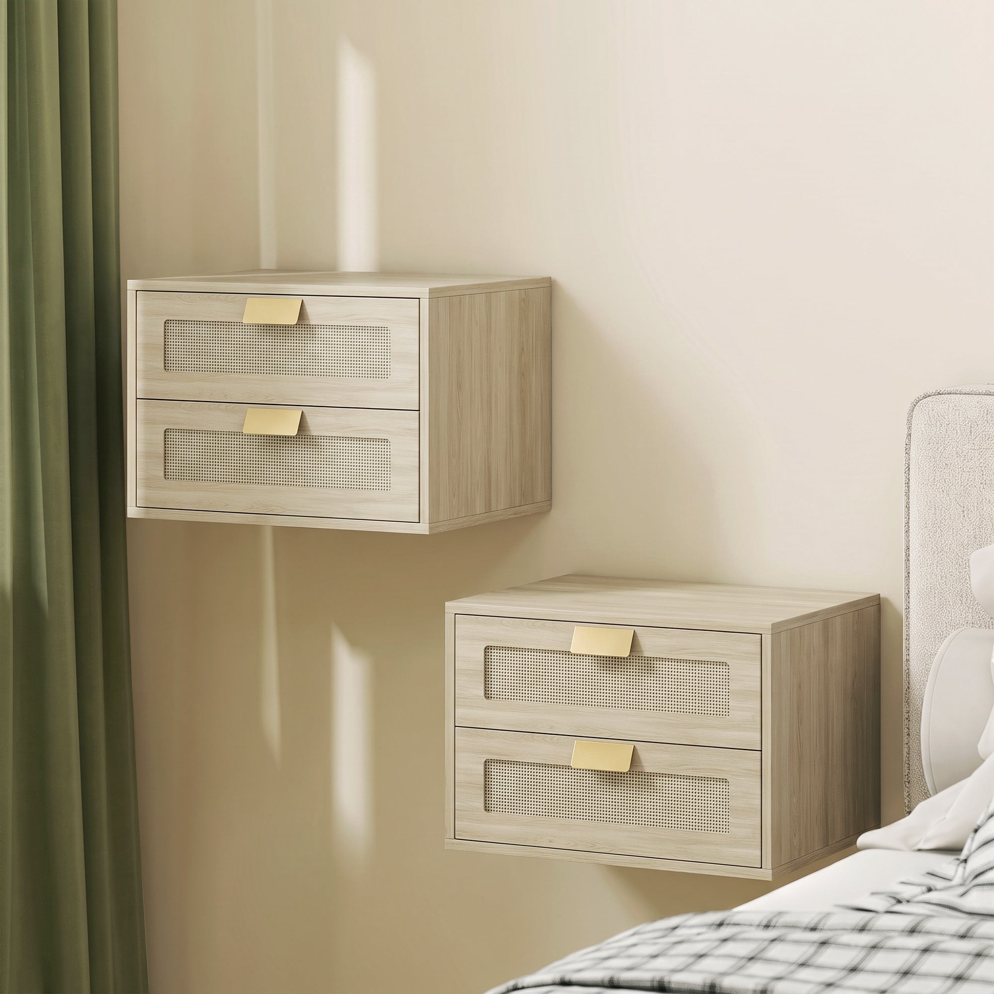 Homcom Mesitas De Noche Melamina De Madera Roble 40X30x27.6 Cm , Leroy Merlin