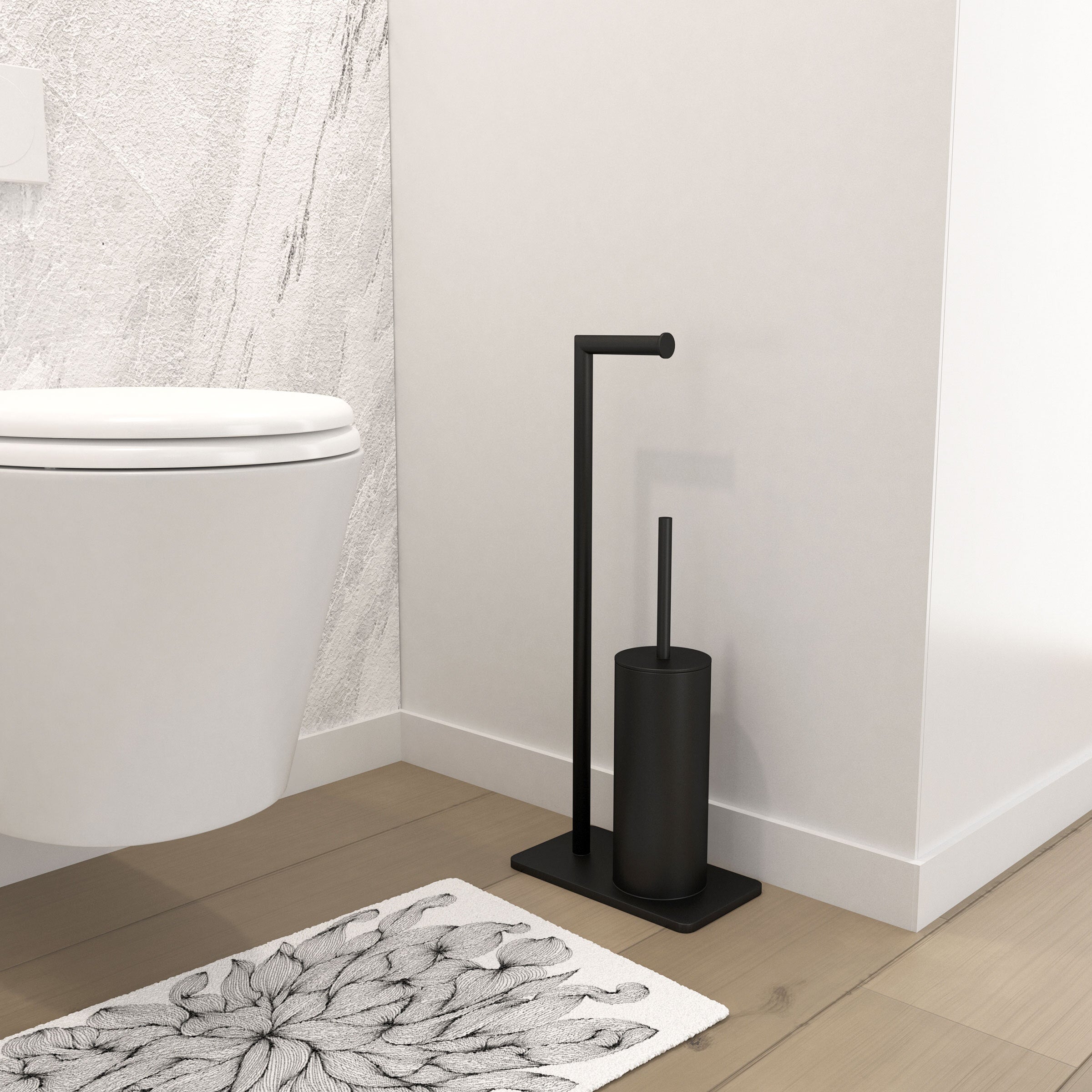 Brosse WC noir mat avec socle - BRUSHY WC - 5