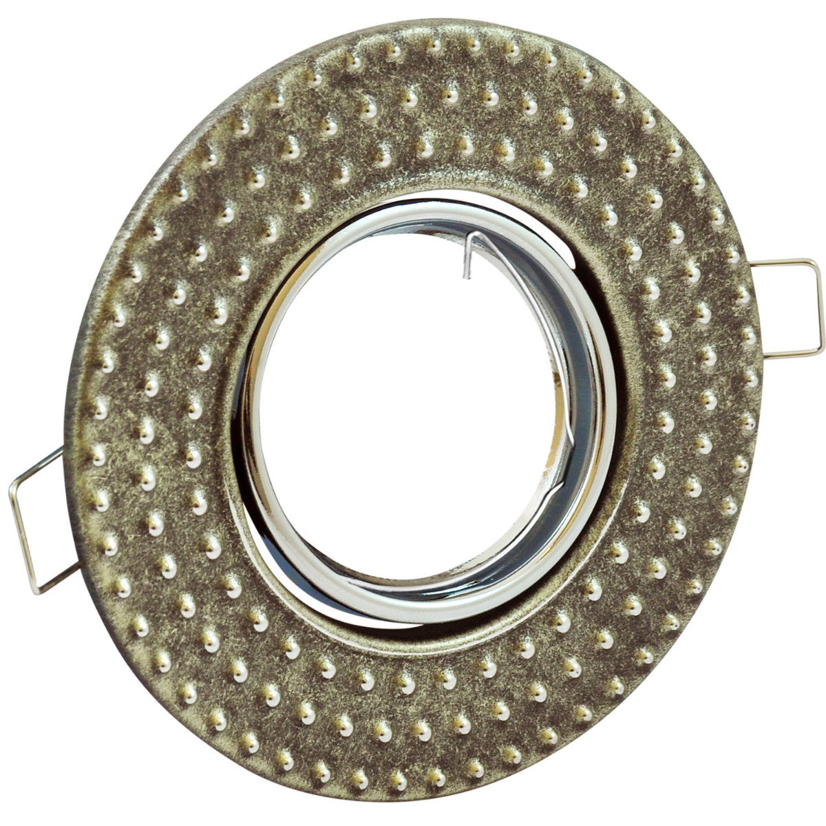 Oprawa sufitowa wpuszczana podtynkowa Fobos srebrna 1xMR16x5W okrągła ruchoma IP20 wym: 2,6 x 10,5 x 10,5 cm metal Polux
