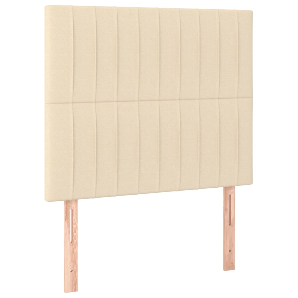 Cadre de lit sans matelas en tissu crème, pour la chambre, 100 × 200 cm - 8