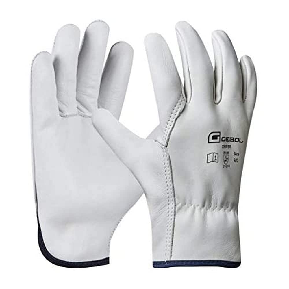 Gebol Driver Guanti Da Lavoro In Pelle Bovina 1,1mm – Taglia XL (10) – Antistrappo, Resistenti All'abrasione – Per Edilizia, Giardinaggio, Officina - 5