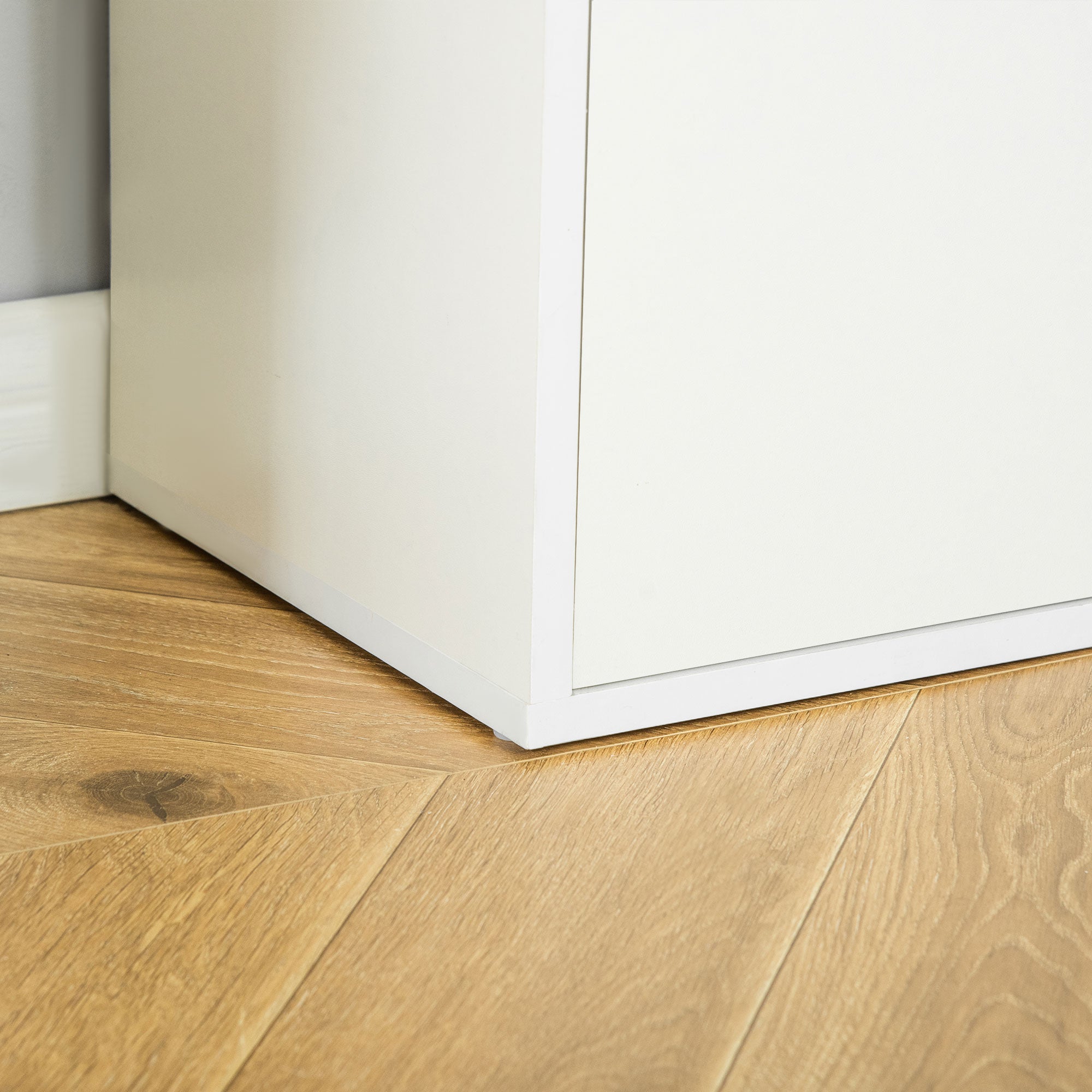 Estante para livros com 4 níveis e armário HOMCOM 59x29x180 cm branco - 9