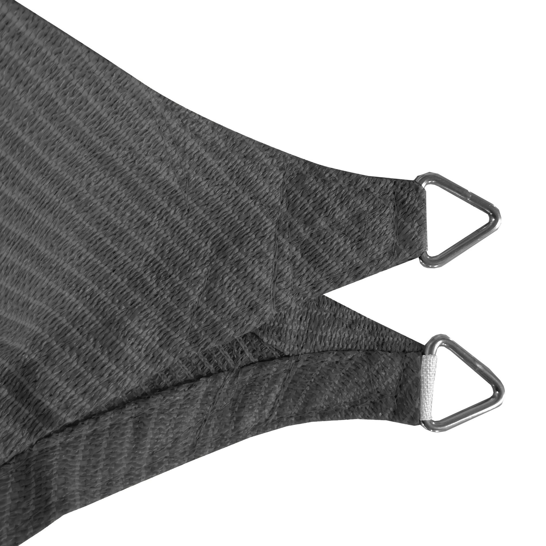 Toldo Vela Polietileno Rebecca Mobili Gris Rectangular con Cuerdas 3x4 - 6