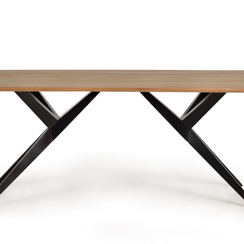 Stoły jadalne z drewna akacjowego, 180 cm, rustykalny styl industrialny, 76x180x90 GYC