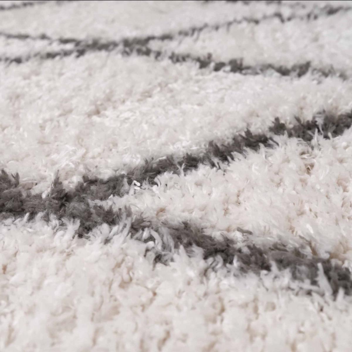 Tapis berbère 120x170 tissé motif ethnic LYN4 BENYLE A crème - 4