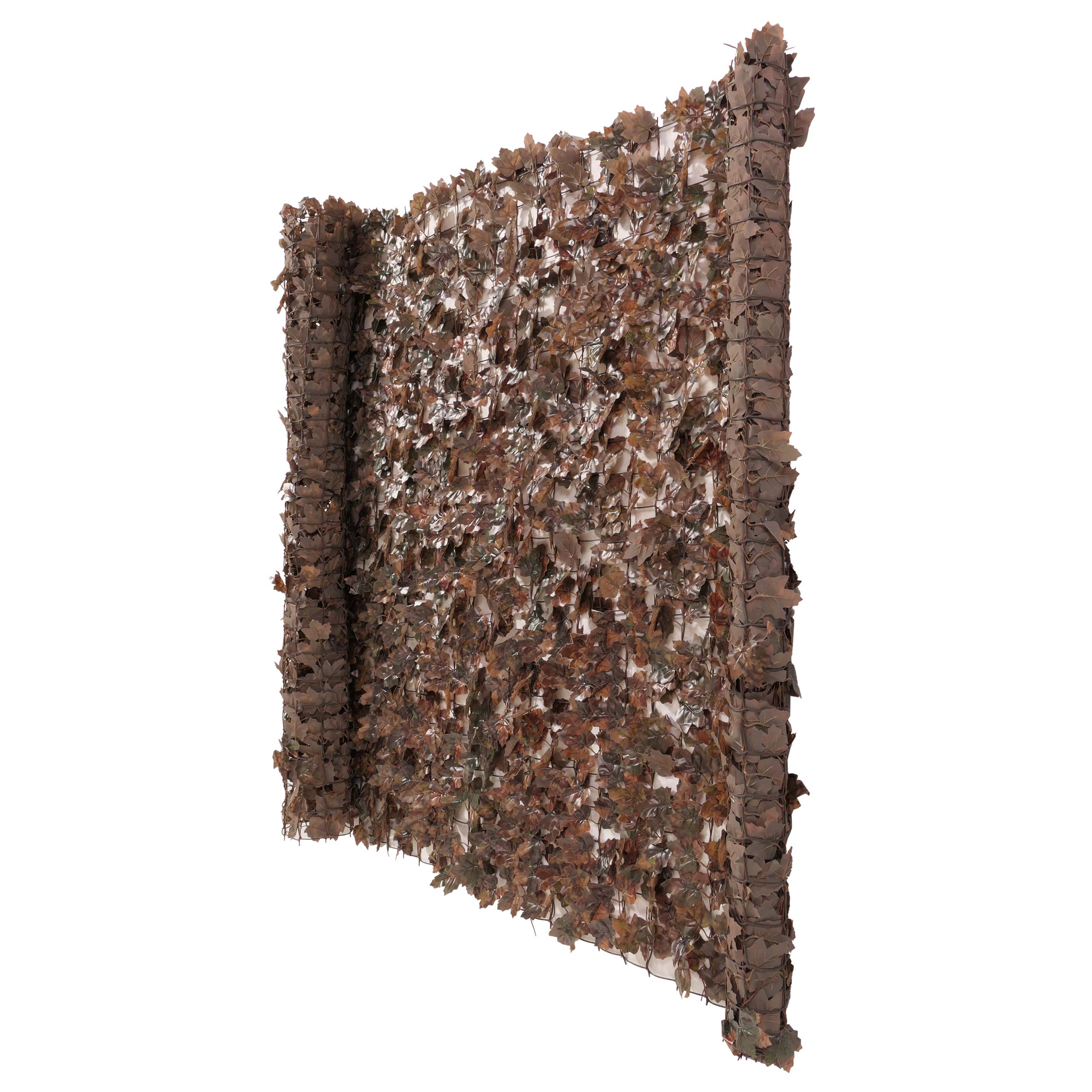 Parawan balkonowy N77, parawan chroniący przed wiatrem do ogrodzenia tarasu balkonowego ~ 300x150cm klon brązowy