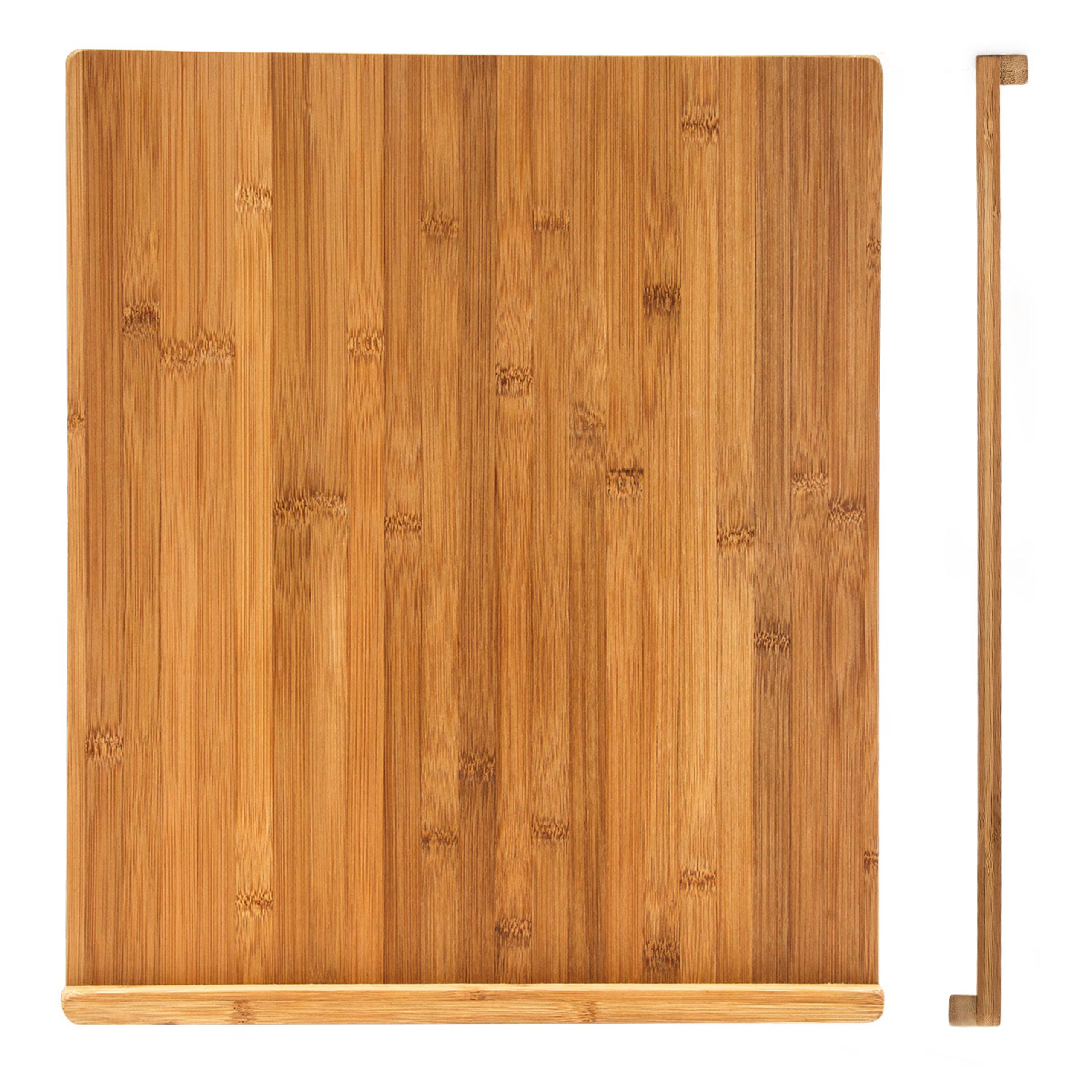 Tagliere in Bambù, Accessori per la Cucina, Ripiano per Tagliare XL, H x L x P: 2,5 x 38 x 45 cm, Marrone, Relaxdays - 4