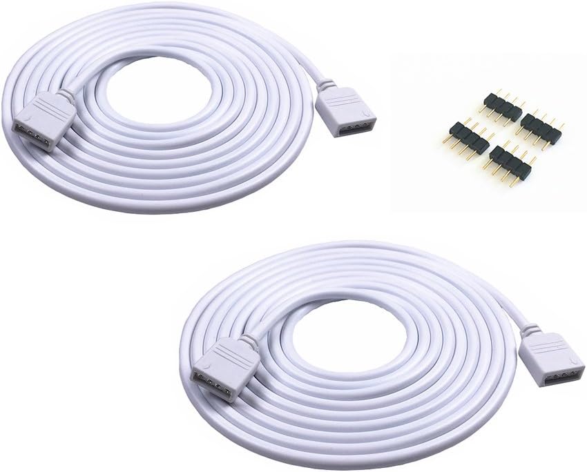 Dois cabos de extensão de 2 metros com conector de 4 pinos para fitas ...