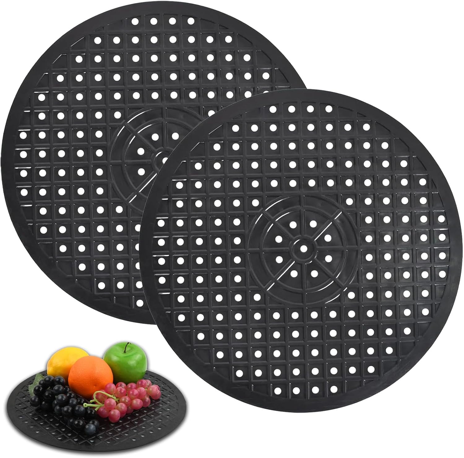 Mata gumowa pod zlew kuchenny, 2 sztuki, 30,6 x 30,6 cm, docinana, docinana mata pod zlew na blat
