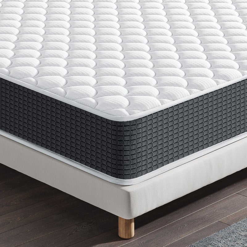 Matelas 140x190 cm INRE - 25 cm, Réversible, Mousse Haute Résilience, 7 Zones Ergonomiques, Soutien Ferme, Tissu Respirant et Durable - 3
