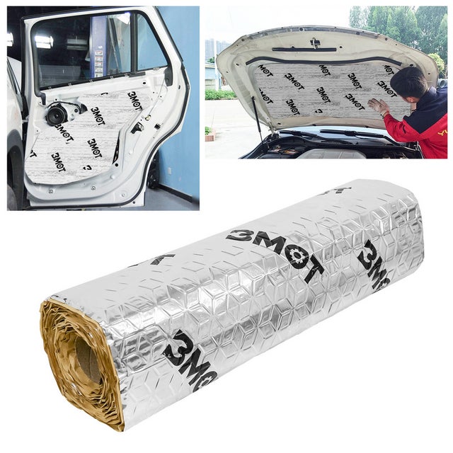 Tapis Isolant Thermique Auto 10m² Avec Film Aluminium - Autocollant, Pour Hayon, Radiateur - Neuf