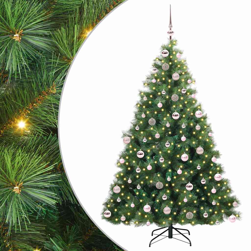 Sapin de Noël artificiel avec 300 LED Vert 180 cm PE et PVC vidaXL - 2