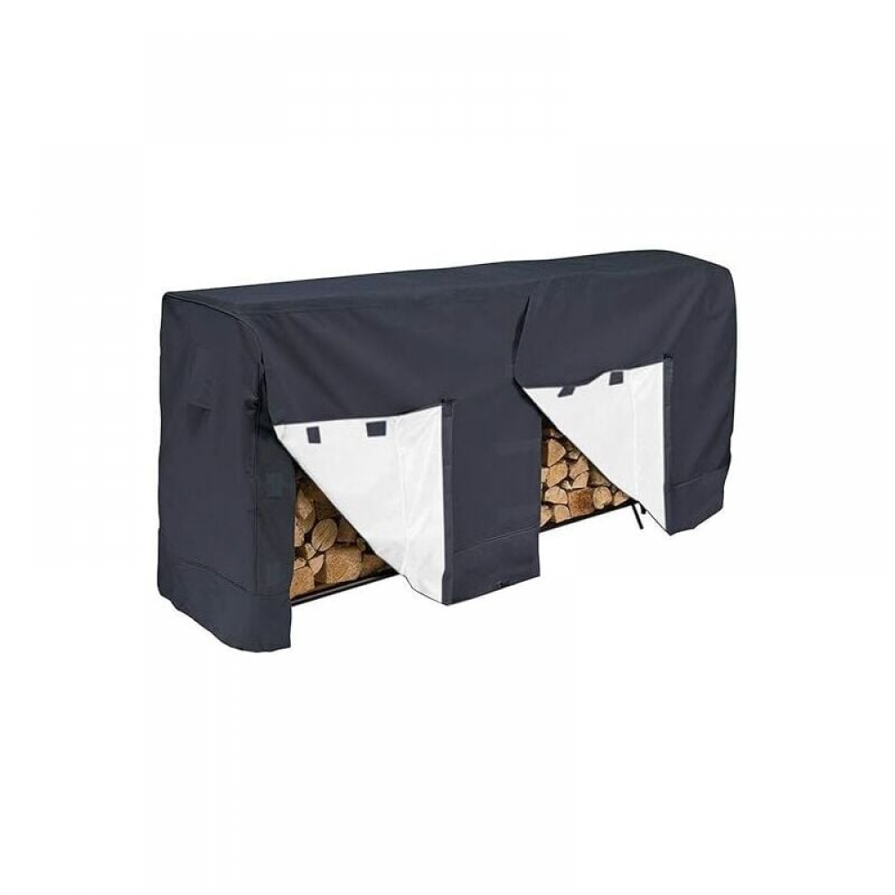 Pokrowiec na drewno opałowe 250X65X110CM, 8FT, trwała, wodoodporna tkanina 210D, ochrona przed promieniowaniem UV, śniegiem i innymi zabrudzeniami