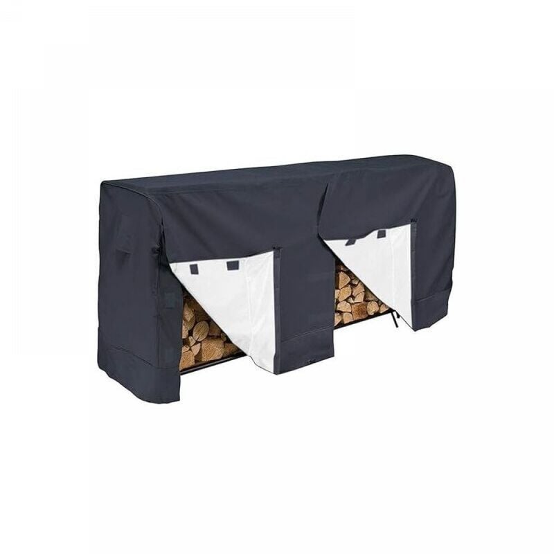 Pokrowiec na drewno opałowe 250X65X110CM, 8FT, trwała, wodoodporna tkanina 210D, ochrona przed promieniowaniem UV, śniegiem i innymi zabrudzeniami