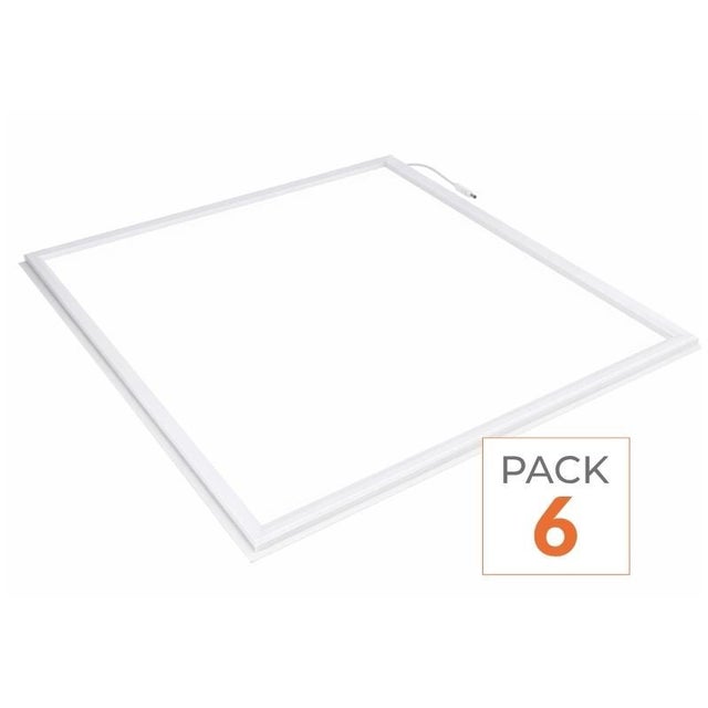 Dalle LED Cadre Lumineux 60x60 Slim 36W BLANC - Lot de 6 - Blanc Froid 6000K - 8000K - SILAMP