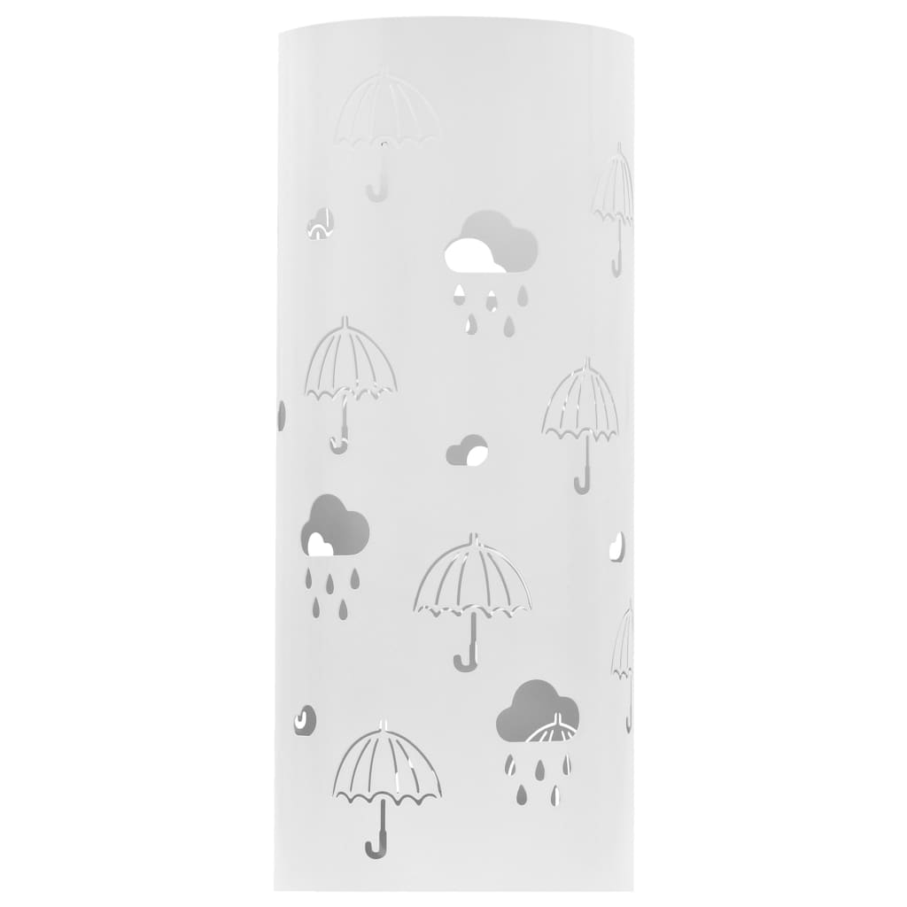Porte-parapluie Design Parapluies Acier Blanc - 2