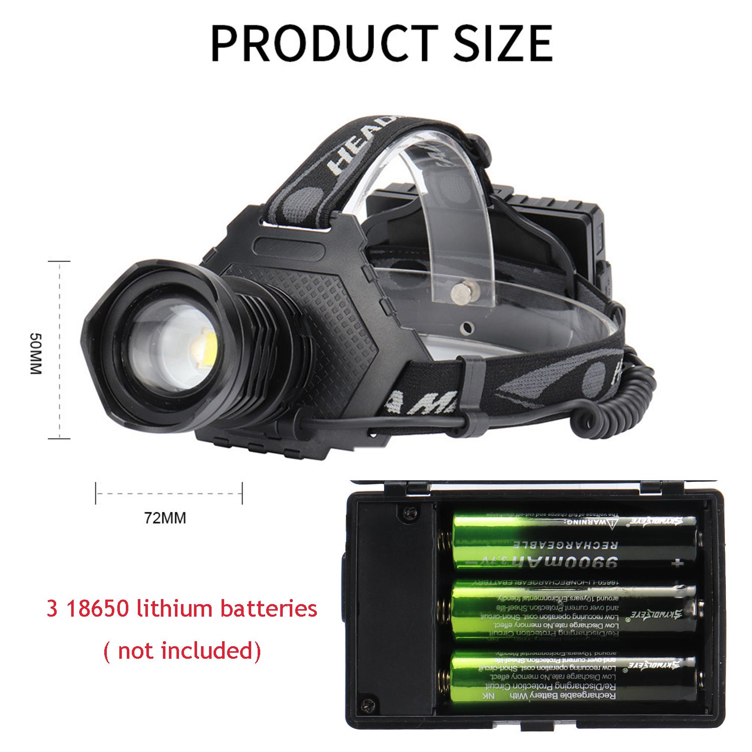 Lampe Frontale LED Neuve Pour Camping Et Chantier