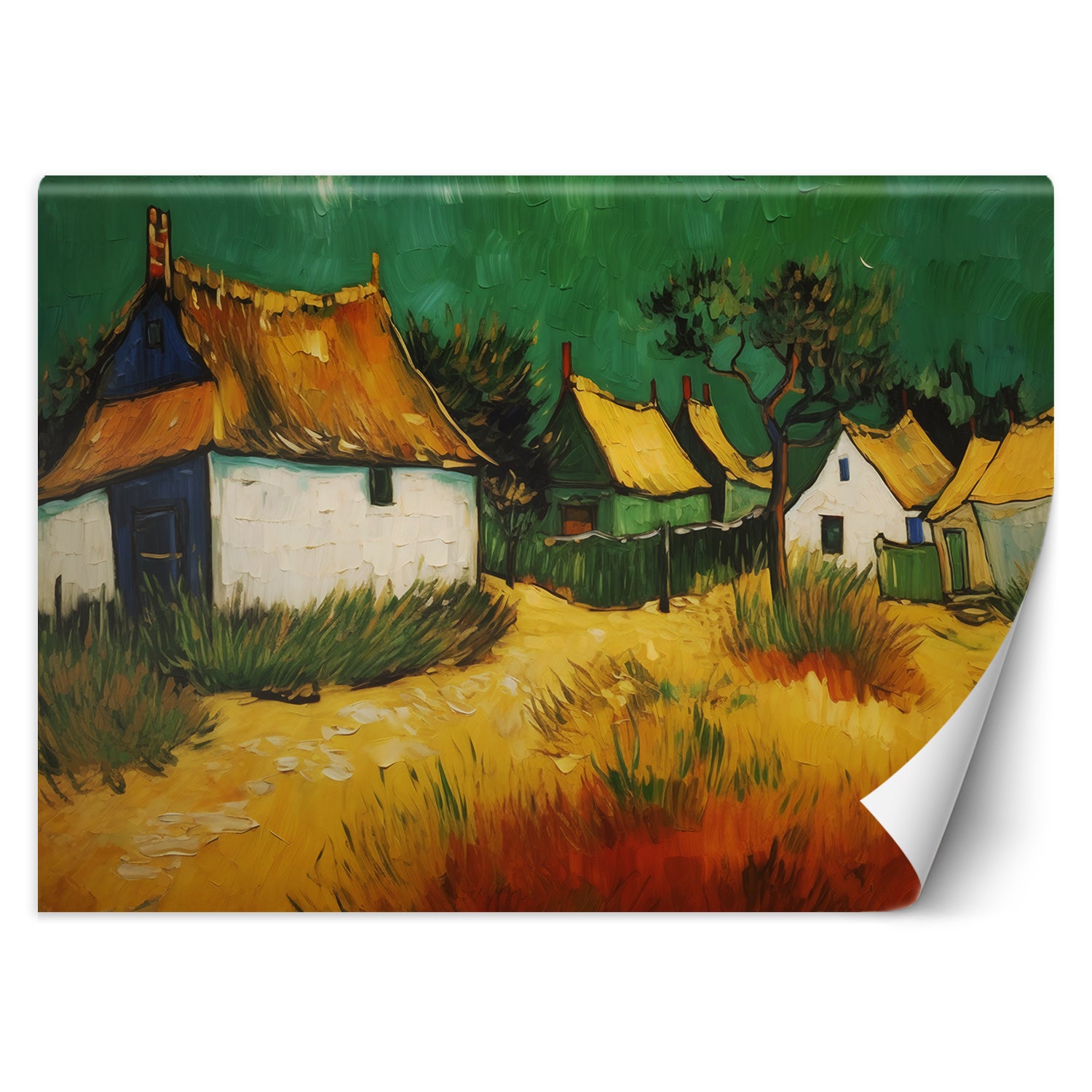 Fototapeta, Chaty kryte strzechą - V. van Gogh 100x70