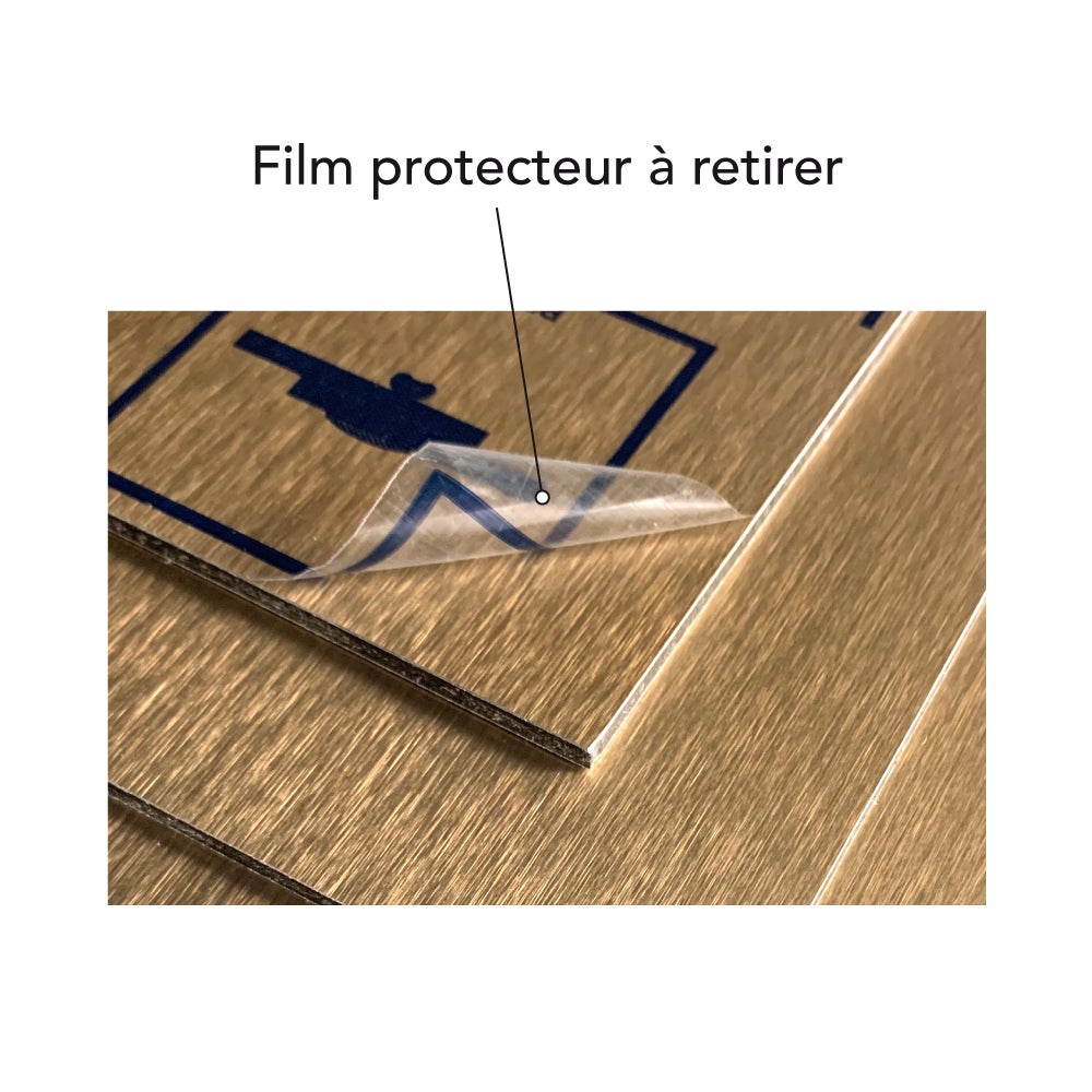 Panneau plaque composite aluminium brossé gris, 100 x 600 mm (10 x 60 cm), Ep.2 mm - 3