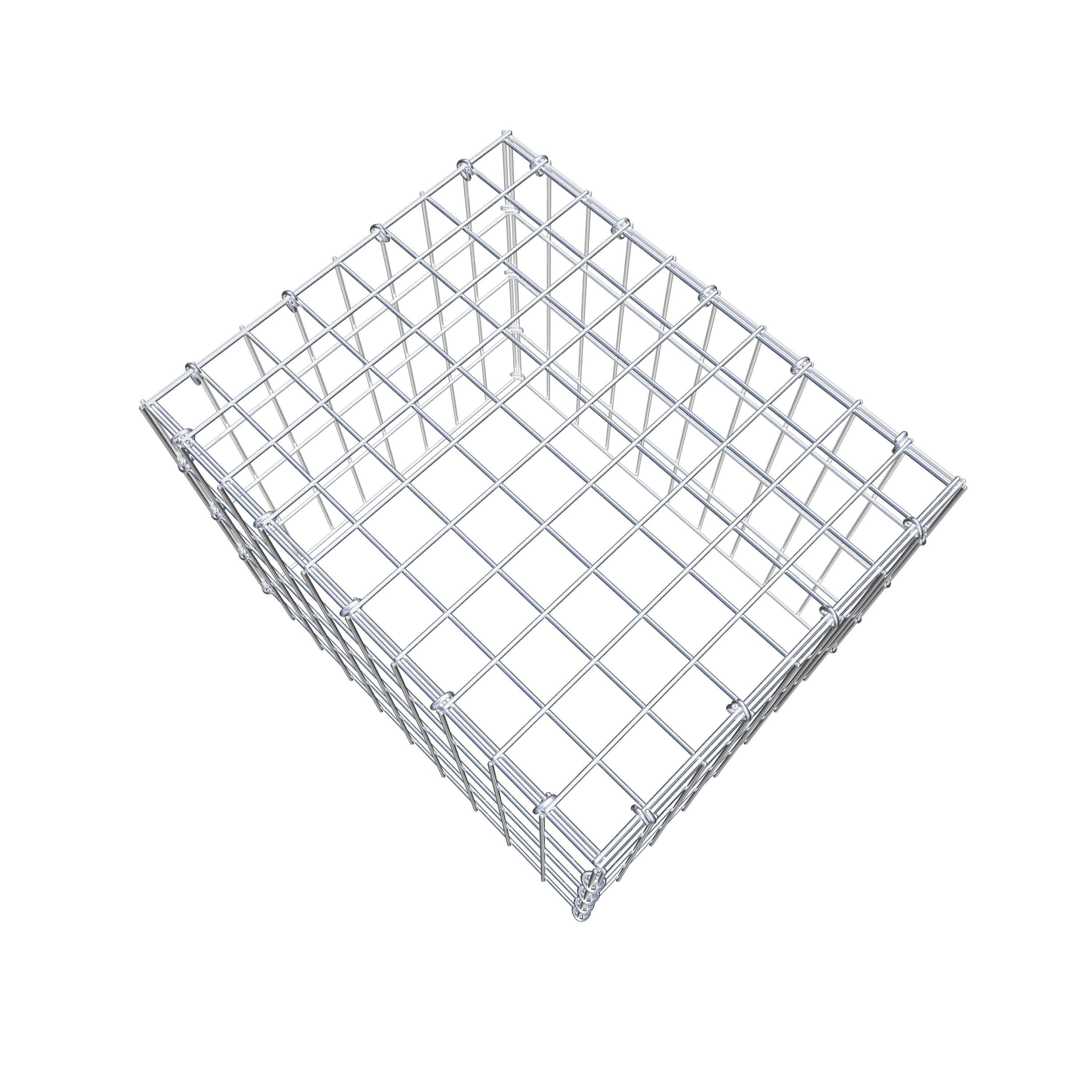 Gavión para apilar en acero galvanizado 50x40x40cm (LxAxP), malla 5 x 10cm, Anillo en C, sin rejilla inferior - 8