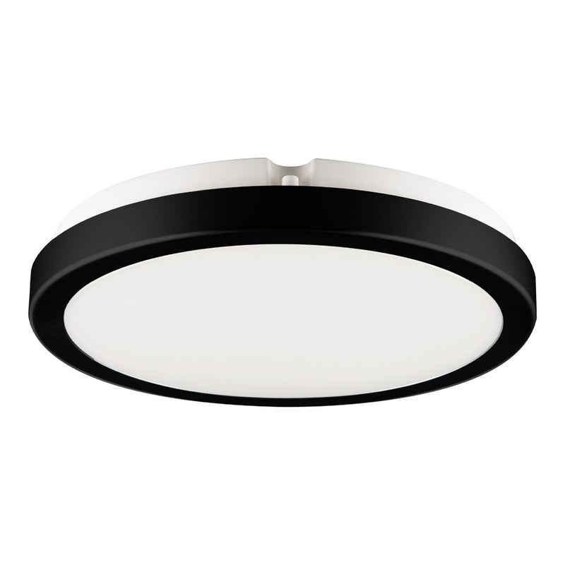 Plafon Vera okrągły czarno-biały LED 24W 4000K 2600lm wym: 6,3 x 28 cm IP65 tworzywo sztuczne Eko-Light