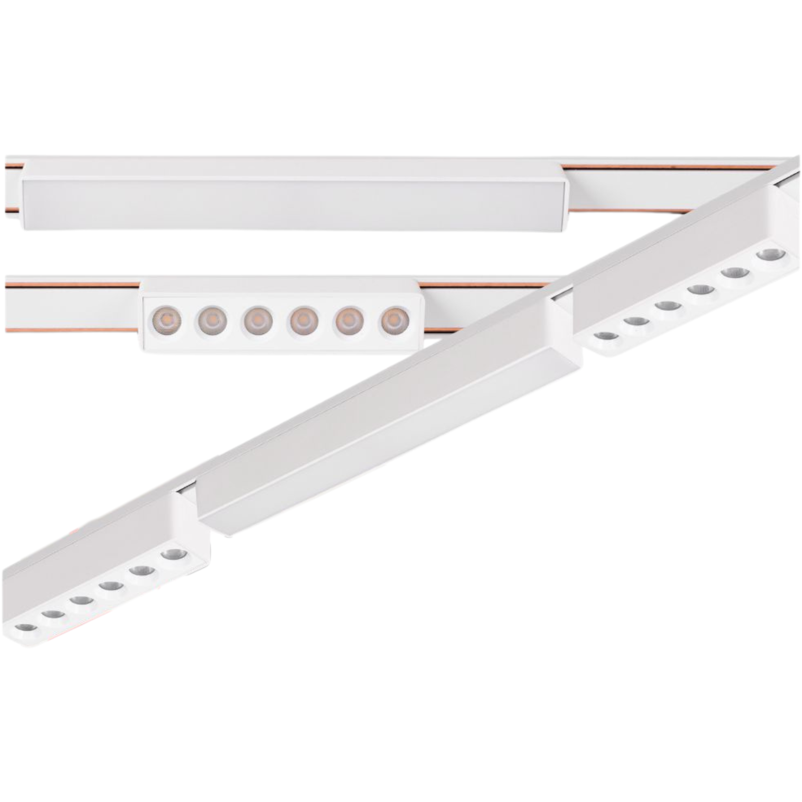 Zestaw oświetlenia szynowego LED Biały system magnetyczny szyna 1m + 3 lampy LED NEUTRALNA barwa 4000K LEDHOFF