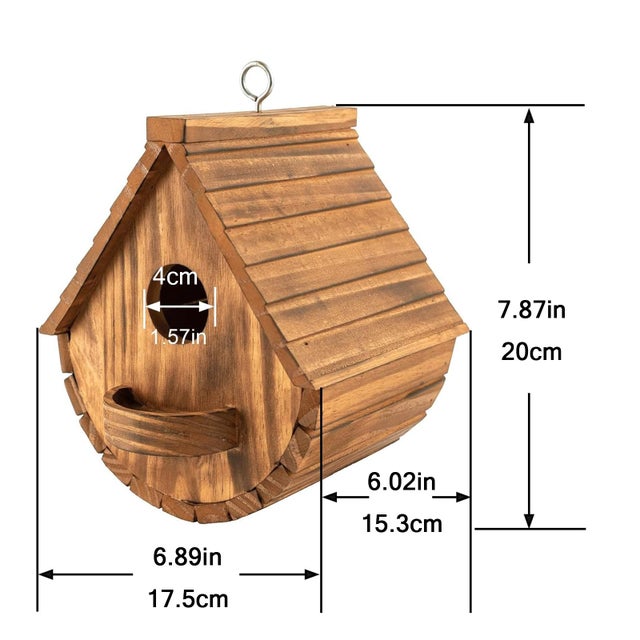 Nichoir de jardin, nichoir à mésange en bois, résistant aux intempéries, adapté à toutes les tailles de jardins, nichoir suspendu extérieur