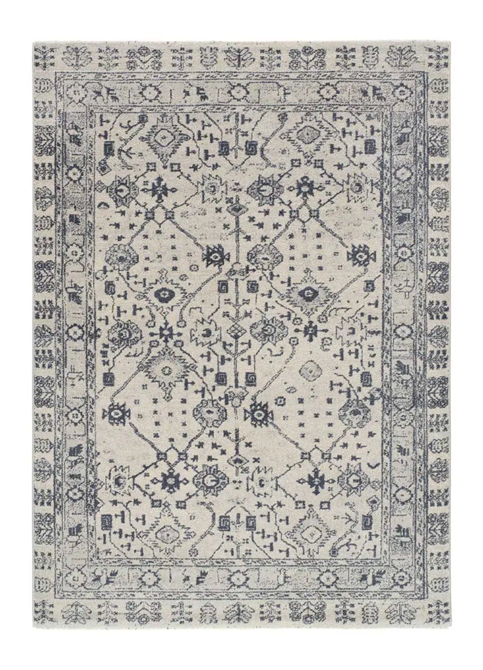 Dywan wewnętrzny prostokątny, niebieski, 133 x 190 cm, SIROCO vintage - ATTICGO