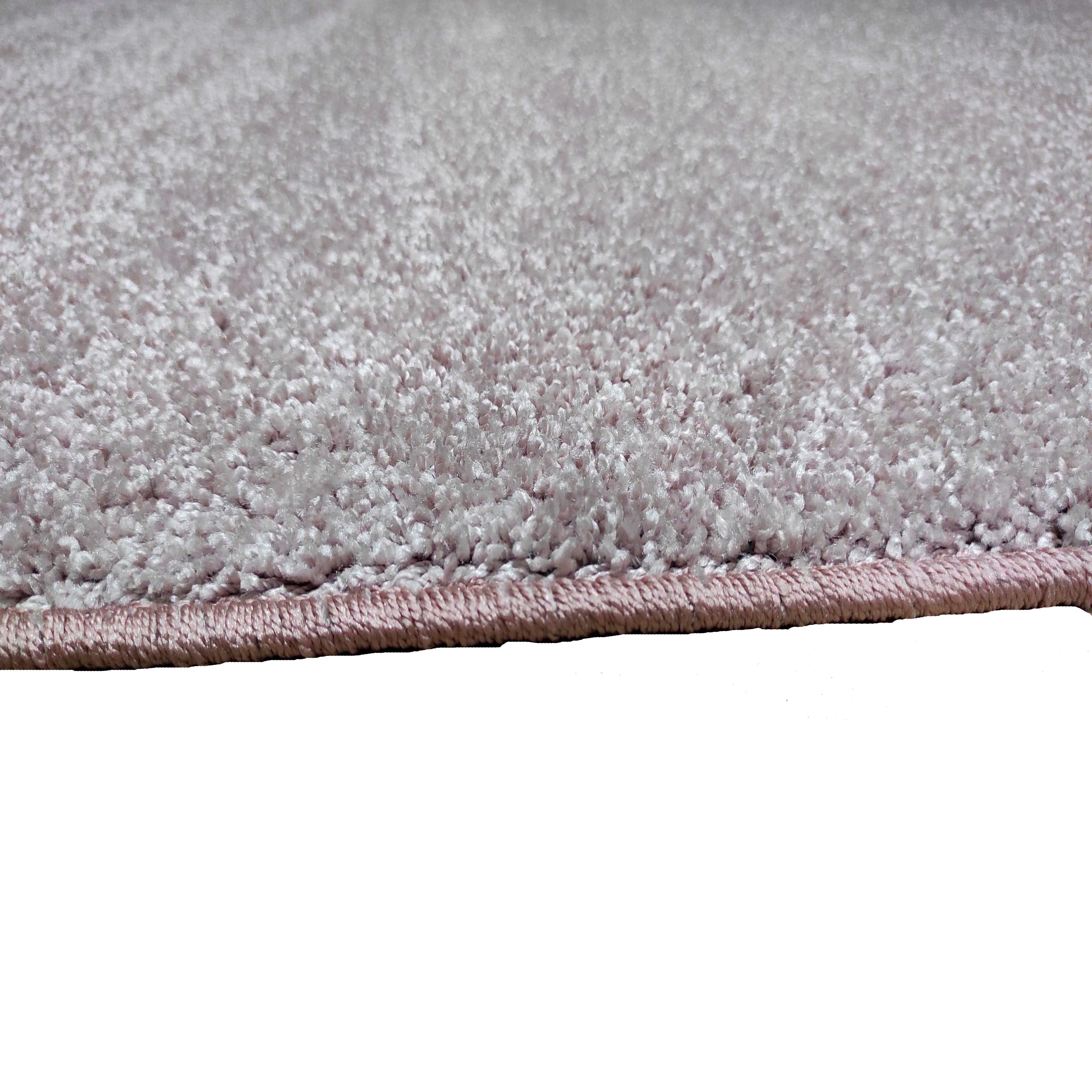 Alfombra mabel poliéster, tadi & imperio 1979, color rosa ,rectangular 200x300 cm