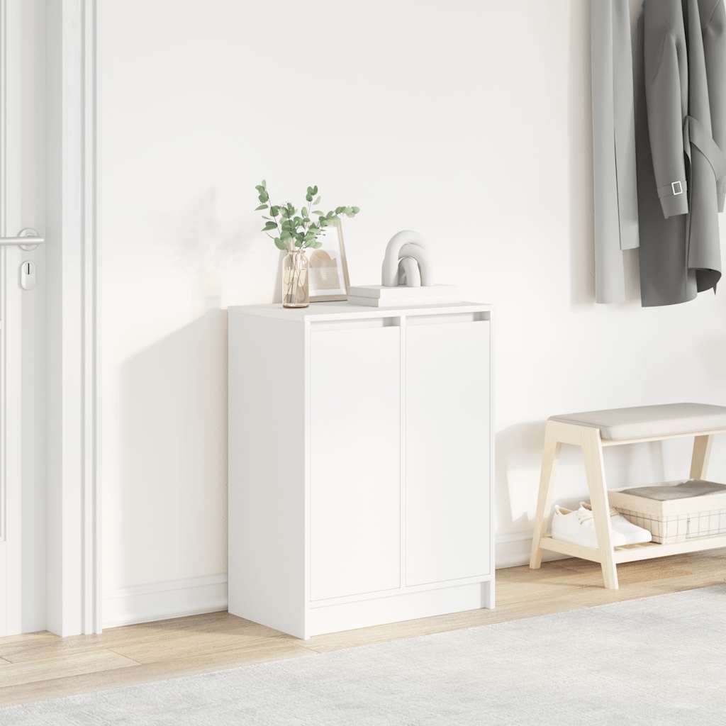 Szafka na buty Biała 57x34x76 cm Drewno klejone vidaXL