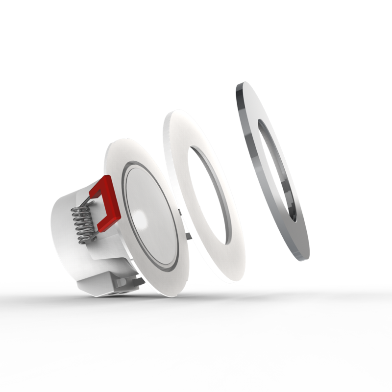 Xanlite - Lot de 3 Spots Encastrables LED Intégrés - IP 65 pour salle de bain - cons. 4,7W (eq. 50W) - 345 lumens - Blanc neutre - PACK3SEL345CWIP - 3