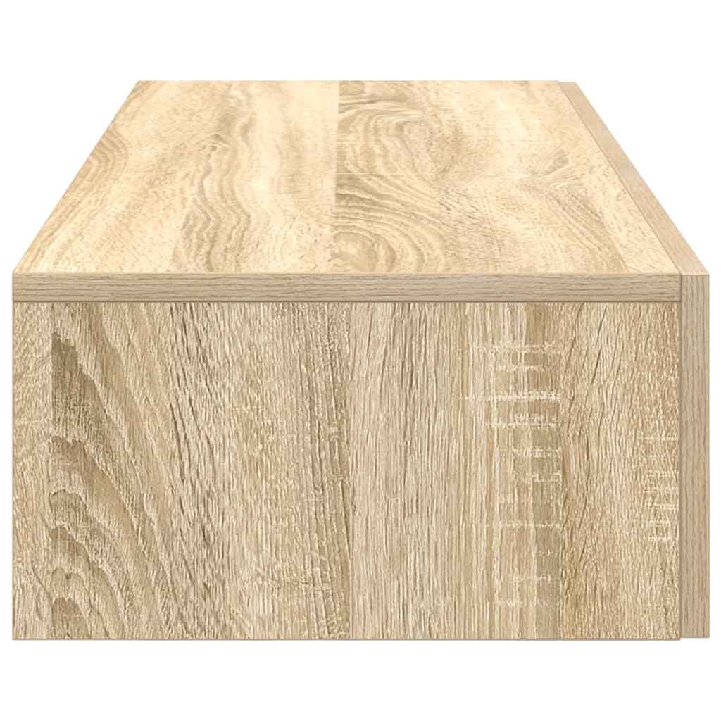 Étagère murale | Étagère flottante | Étagère suspendue avec tiroirs chêne sonoma bois d'ingénierie CFW932281 - 5