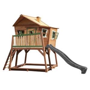 Cabane Sur Pilotis M22G Avec Toboggan 175 Cm – Bois FSC – Plateforme 90 Cm – Maison De Jeu Extérieure 310x197x242 Cm – Dès 3 Ans