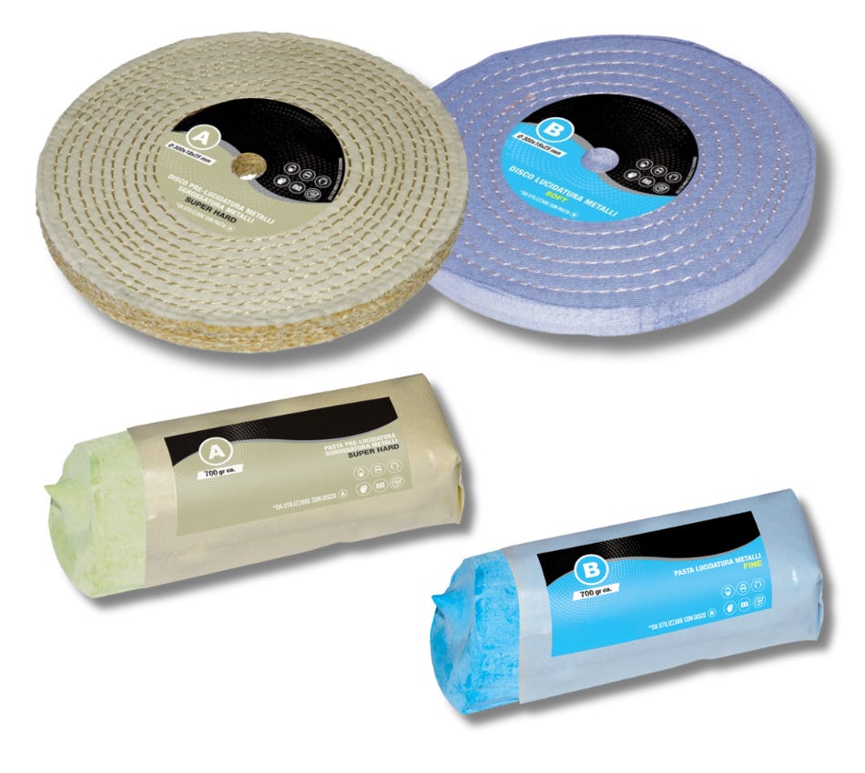 Kit 3 Dischi Lucidatura 200 Mm Lux Metal - Per Metallie Plastiche - Foto 6