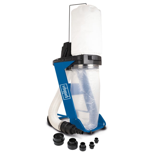 Scheppach Aspirateur à copeaux DC500 – Volume 75L – 550W – Débit d'air 1150 m3/h – Kit d'adaptateurs 4 pièces inclus – Flexible 2 m