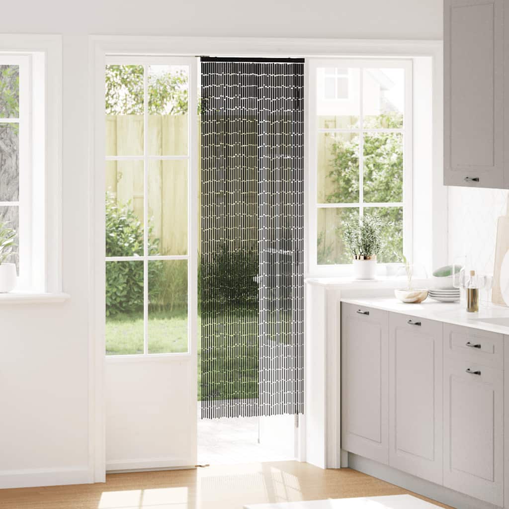 VidaXL Rideau anti-insectes gris foncé 56 x 185 cm bambou - 3