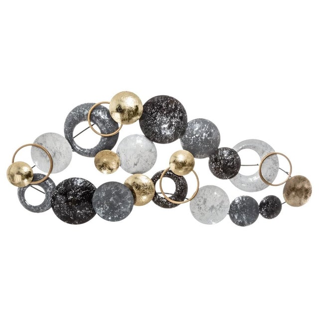 WELL HOME - Decorazione murale rotonda in metallo 90,5x6,5x44 cm - design moderno ed elegante