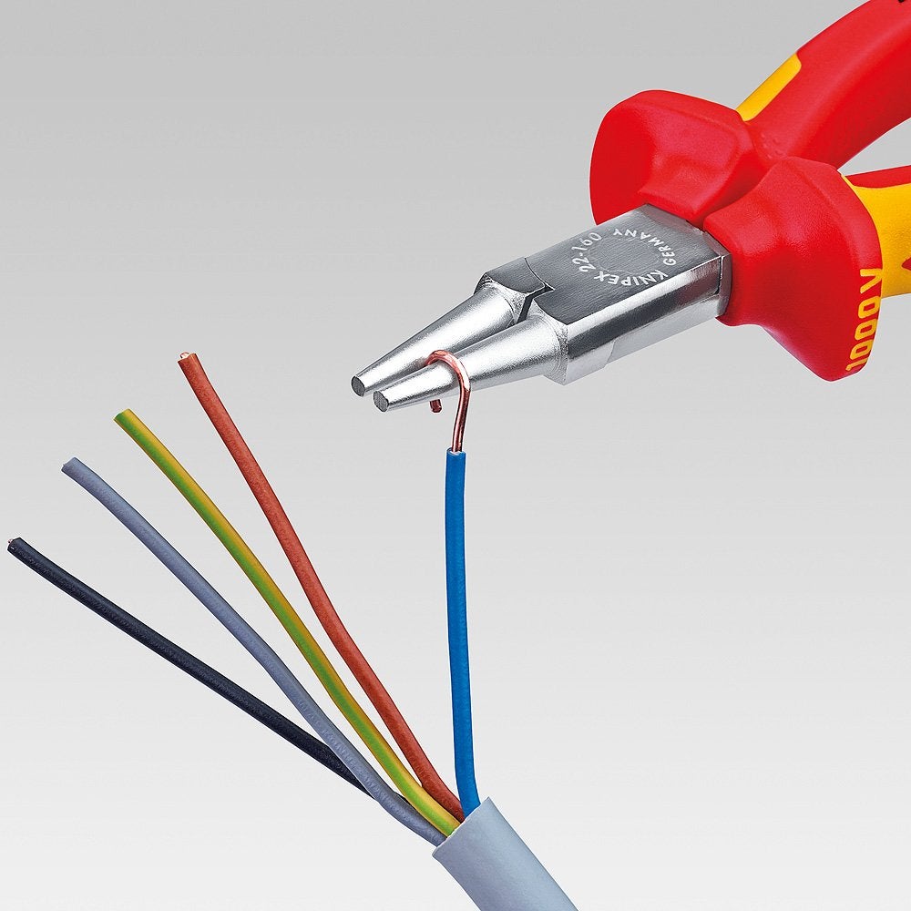 Knipex Pinza a Becchi Tondi Bonderizzata Nera, Rivestiti in Resina Sintetica 160 Mm 22 01 160 - 3